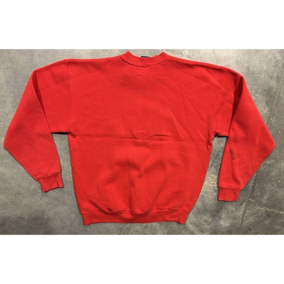 Vintage Iowa State Sweatshirt Size XL Crew Neck 90s Red Made In USA - Picture 2 of 7